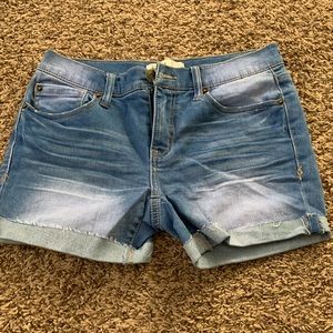 blue juniors jean shorts